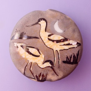 Avocet Wading Bird Pendant Bead for Coastal Walkers and Birders
