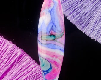 Multicoloured Organic Oval Handmade Lampwork Glass Focal Bead SRA Pendant for Jewellery Making
