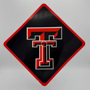 Bold Boards Graduation Cap Topper Decorated  Texas Tech - Printed Finish - Red Raiders