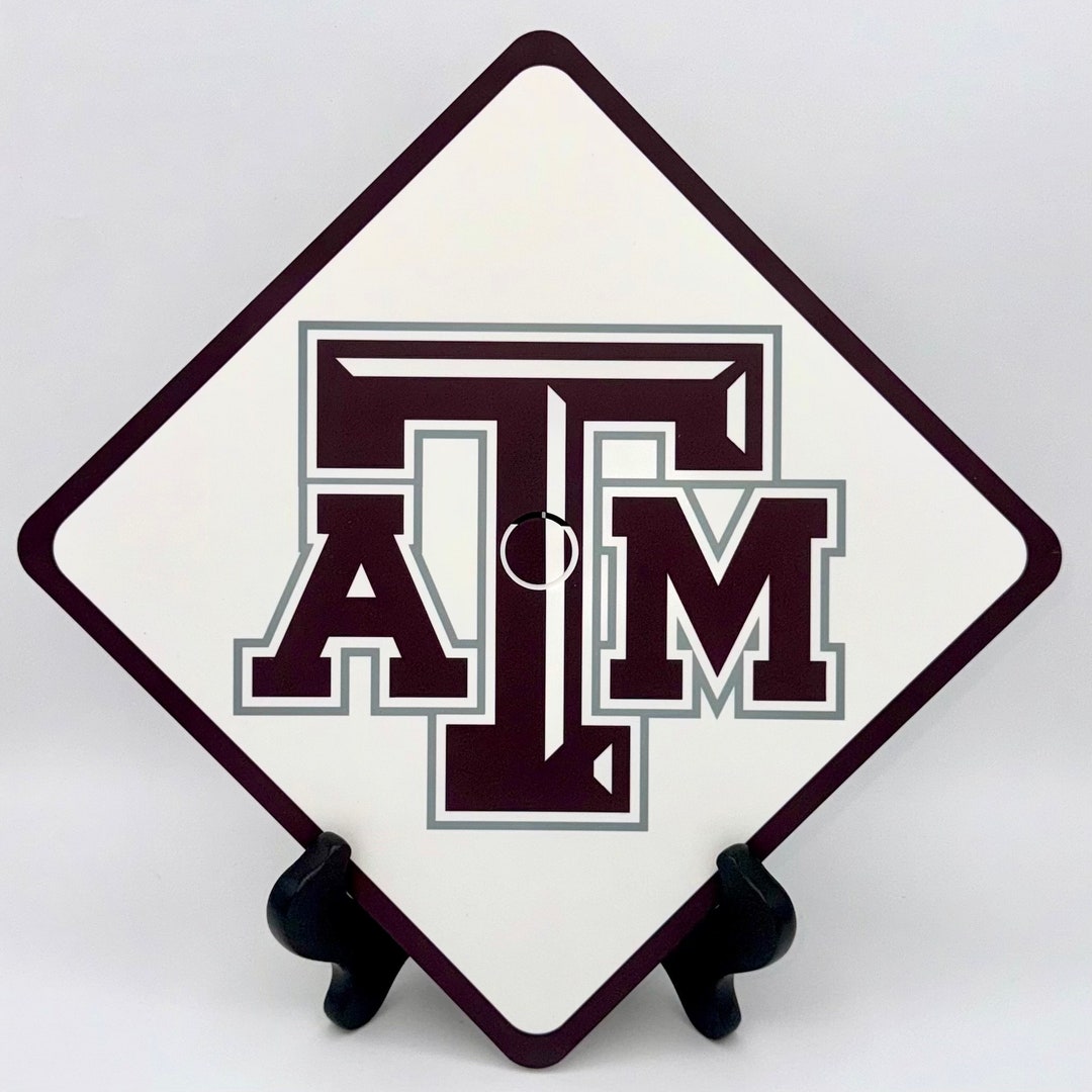 Graduation Cap Topper - Decorated Texas A&M - Printed Finish - Aggies ...