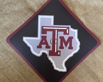 Graduation Cap Topper Custom Design Decorated Texas A&M - Matte Finish - Aggies