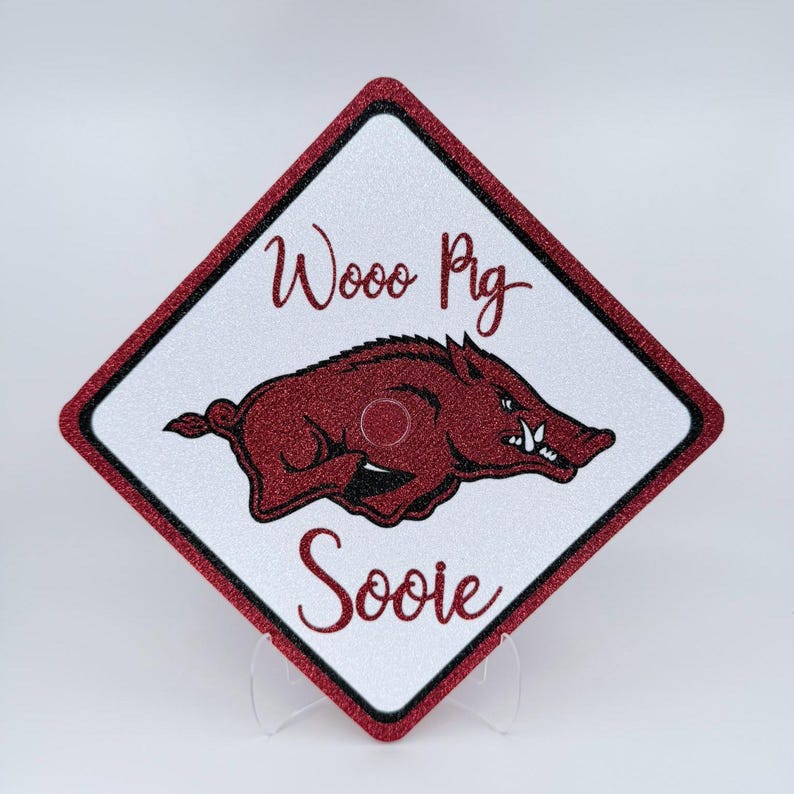 Vector Arkansas Razorback Graduation Bold Boards Custom Graduation Cap Topper: University of Arkansas ...
