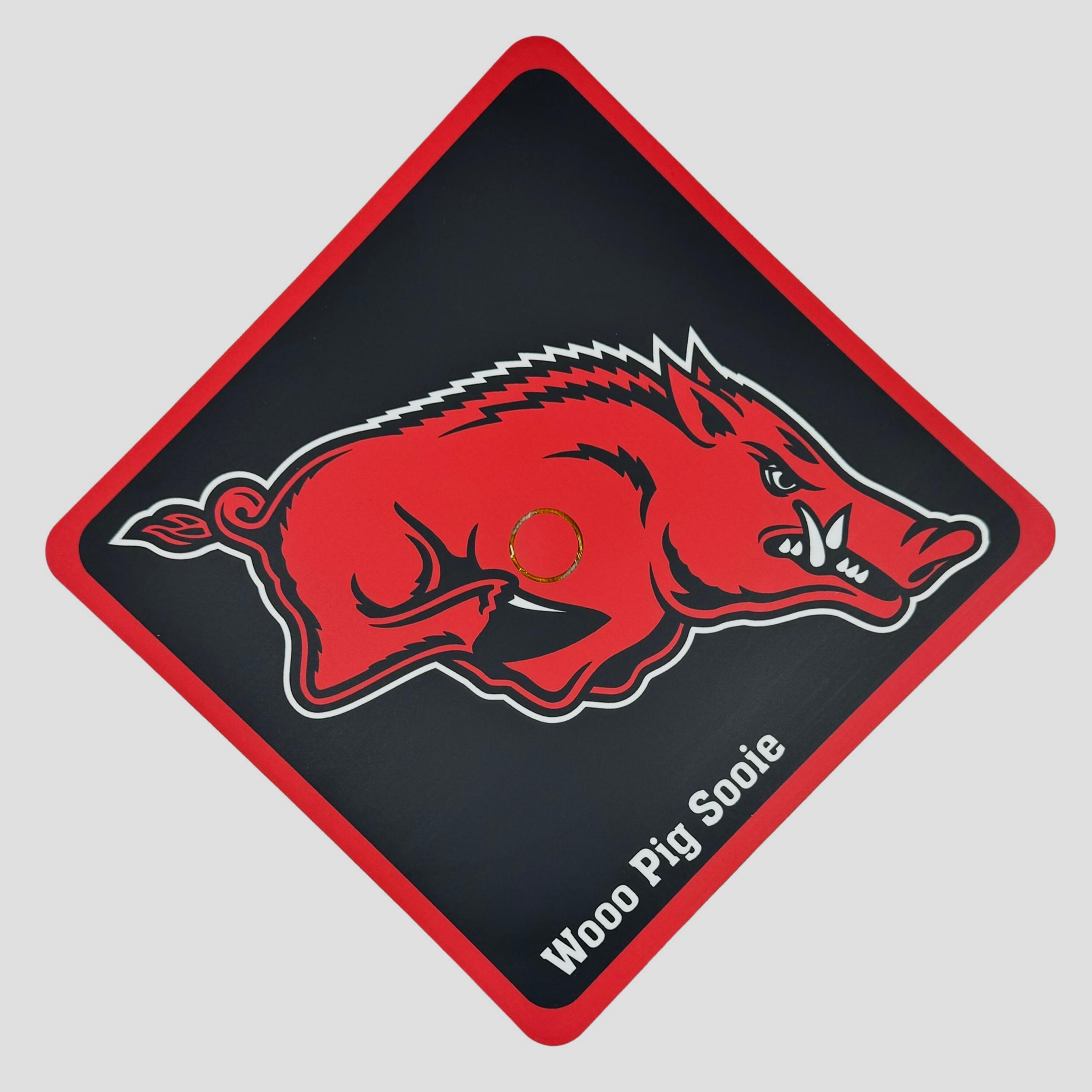Vector Arkansas Razorback Graduation Graduation Cap Topper Custom Design Decorated University of Arkansas ...