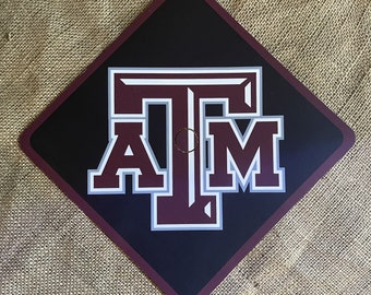Graduation Cap Topper Custom Design Decorated Texas A&M - Matte Finish - Aggies