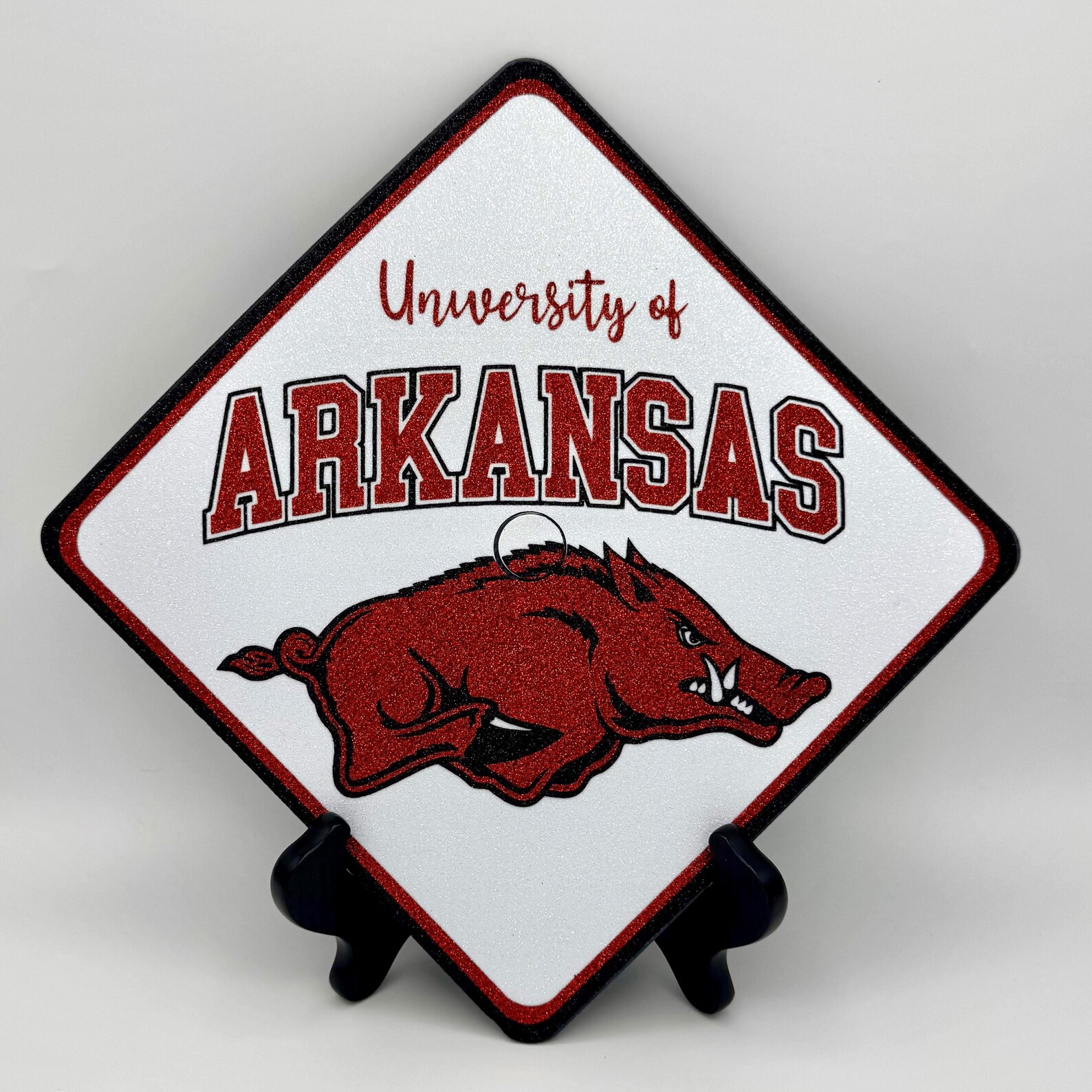 Vector Arkansas Razorback Graduation Bold Boards Custom Graduation Cap Topper: University of Arkansas ...