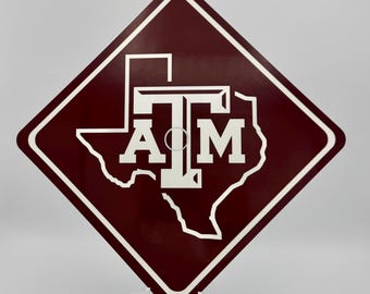 Graduation Cap Topper Custom Design Decorated Texas A&M - Printed Finish - Aggies