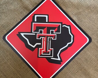 Graduation Cap Topper Custom Design Decorated  Texas Tech - Matte Finish - Red Raiders