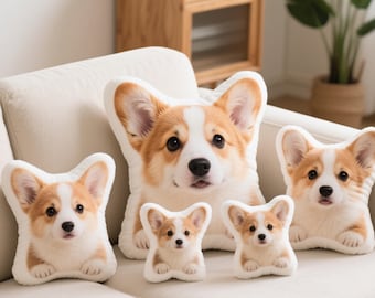 Custom Pet Pillow - Personalized Funny Pet Photo Cushion for Cat/Dog Lovers | Double-Sided Print DIY Pet Gift | Pet Memorial Pillow