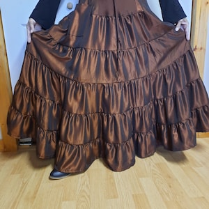 5  Tier Ruffle Long Skirt with Pockets, Adjustable waist fits up to 3XL