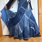 Patchwork Denim Skirts