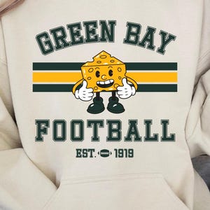 Green Bay Football Hoodie - Packers Crewneck Sweatshirt - Game Day Apparel - Gifts for Him or Her - Trendy Christmas Gift