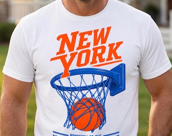 New York Basketball Shirt, Retro NY BBall Streetwear
