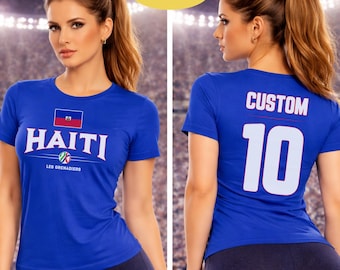 Haiti Soccer Tee for Haitian Football Fans and Nationals - Game Day 2026 Shirt with Name and Number Custom Unisex
