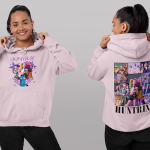 Huntrix Hoodie Kpop Demon Hunters Graphic Hoodie, Anime Inspired Girl Group Sweatshirt, Unisex Kpop Demon Hunters Merch and Gift Idea
