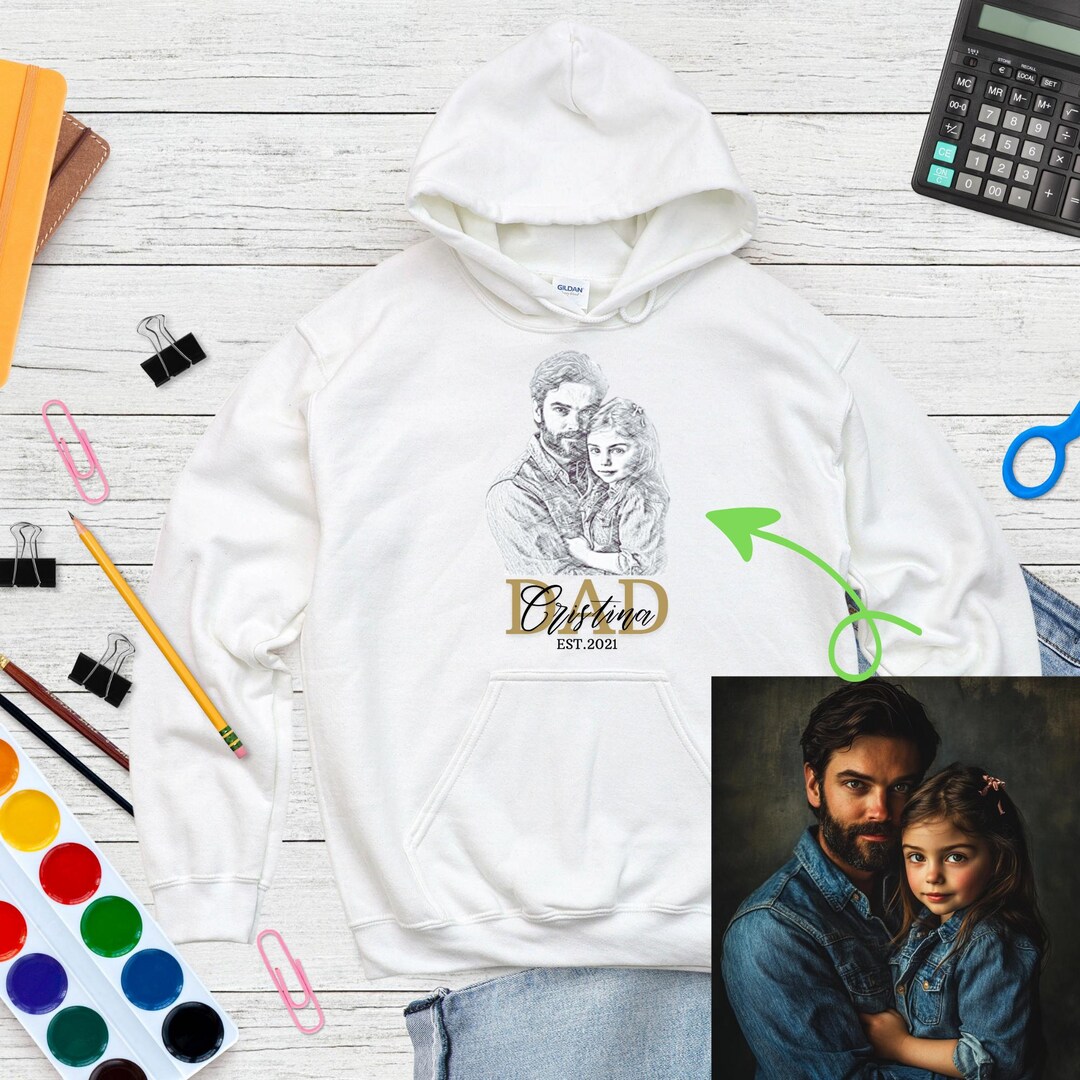 Custom Outline Portrait Shirt, Personalized Line Art Sweatshirt ...
