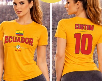Ecuador Flag Nationals Tee for National Team Fans - Game Day 2026 Soccer Gift with Name and Number Custom Unisex