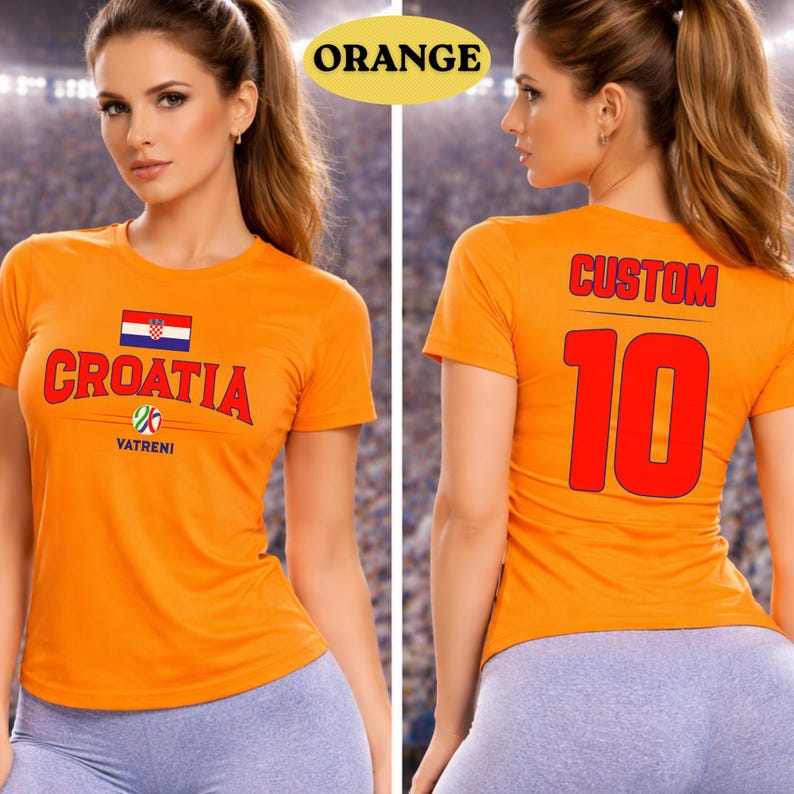 Camiseta y polo de fútbol de la selección nacional de Croacia para aficionados - Camiseta de fútbol para el día del partido 2026 con nombre y número personalizados unisex imagen 2