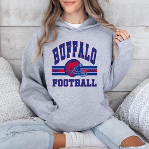 Buffalo Vintage Football Sweatshirt Hoodie & Crewneck | Trendy Buffalo Game Day Shirt