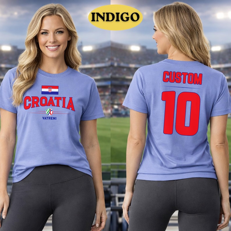 Camiseta y polo de fútbol de la selección nacional de Croacia para aficionados - Camiseta de fútbol para el día del partido 2026 con nombre y número personalizados unisex imagen 3