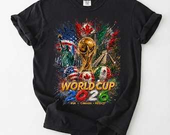 World_Cup_2026 T Shirt, Football Fan Shirt, USA Canada Mexico Soccer Tee