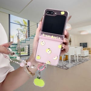 Uroczy futerał z motywem kreskówki do Samsung Z Flip 7/6/5/4/3 i Motorola Razr 50/50 Ultra/60 – składany pokrowiec na telefon