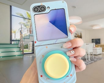 Polka Dot Magnetic Case for Galaxy Z Flip: Retro Style, Soft Grip