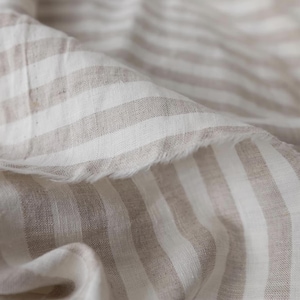 Linen sewing fabric folded striped cloth