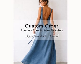 French Linen Swatch Sample, Natural Linen Fabric Color Card, Soft Breathable Linen Sample for Clothing, Custom Linen Fabric Choice