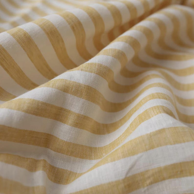 Natural linen textile soft stripe pattern
