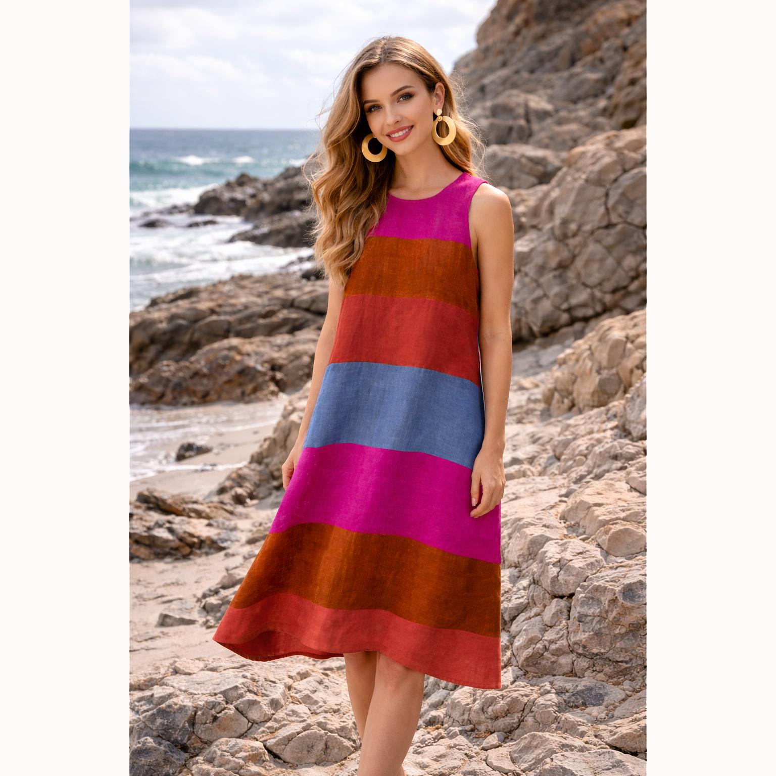 chinese dress ladies Alexandrea Colorblock Maxi Dress – VICI main image 0