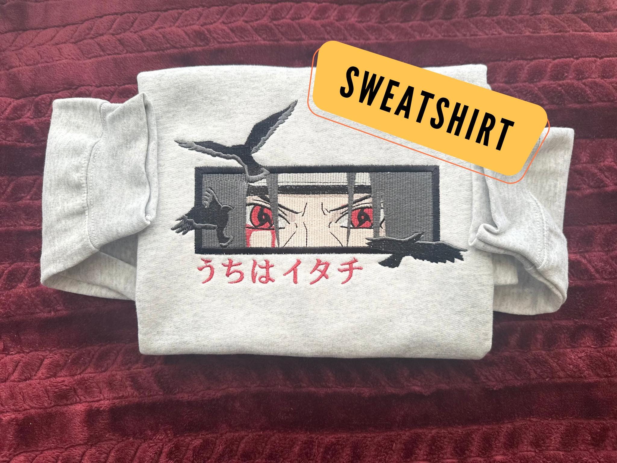 Itachi Hoodie Embroidered Etsy