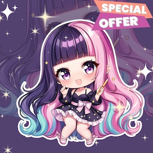 Custom Chibi Anime, chibi character, custom chibi commission, original character, chibi pet, chibi fanart, chibi emotes, cute chibi, vtuber
