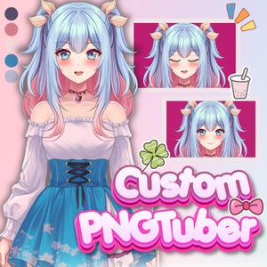 Custom PNGTuber, PNGTuber Character Commissions, Veadotube Character, Discord Twitch Game Streamer Emotes