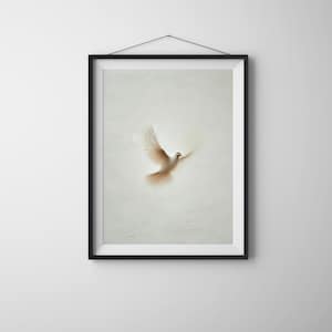 The Dove Christian Wall Art, Printable Holy Spirit Artwork, Minimalist Faith Decor, Religious Art, Jesus Wall Art Print, Christian Gift