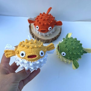 Pufferfish  Crochet Pattern, Fugu Fish Pattern, Underwater Animal  Amigurumi PDF, Blowfish  Pattern, Deep Sea Plush Toy Pattern.