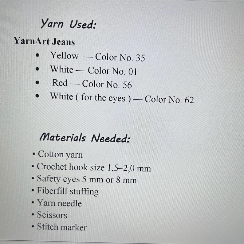 Materials you will need to make fish