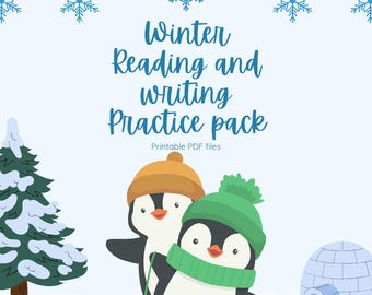 Pacote de exercícios de leitura e escrita de inverno