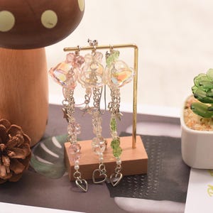 Jellyfish Beaded Keychain Charm, Ocean-Inspired Bag Charm, Handmade Accessory, Y2K Aesthetic Gift For Her, Beach Phone Charm