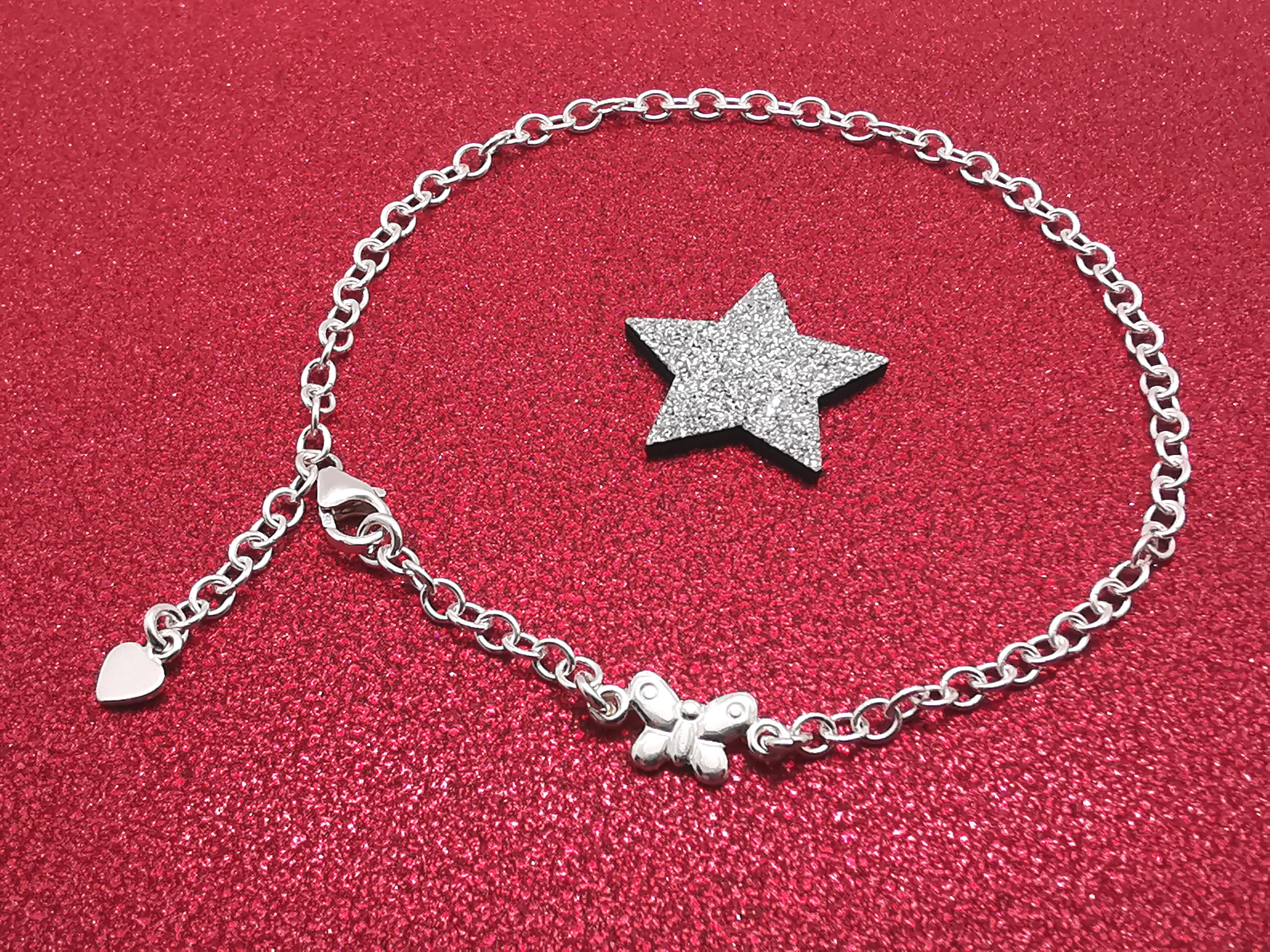 3mm Sterling Silver Bracelet Or Ankle Chain Anklet Heart Charm 7" 8" 9" 10" 11" 3mm Sterling Silver Bracelet Or Ankle Chain Anklet Heart Charm 7" 8" 9" 10" 11"
