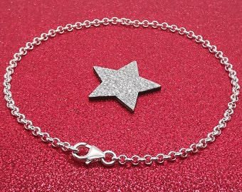 2.3mm 925 Sterling Silver Round Belcher Chain Bracelet Or Ankle Chain Anklet ~ Choose Length ~ Ladies Gift
