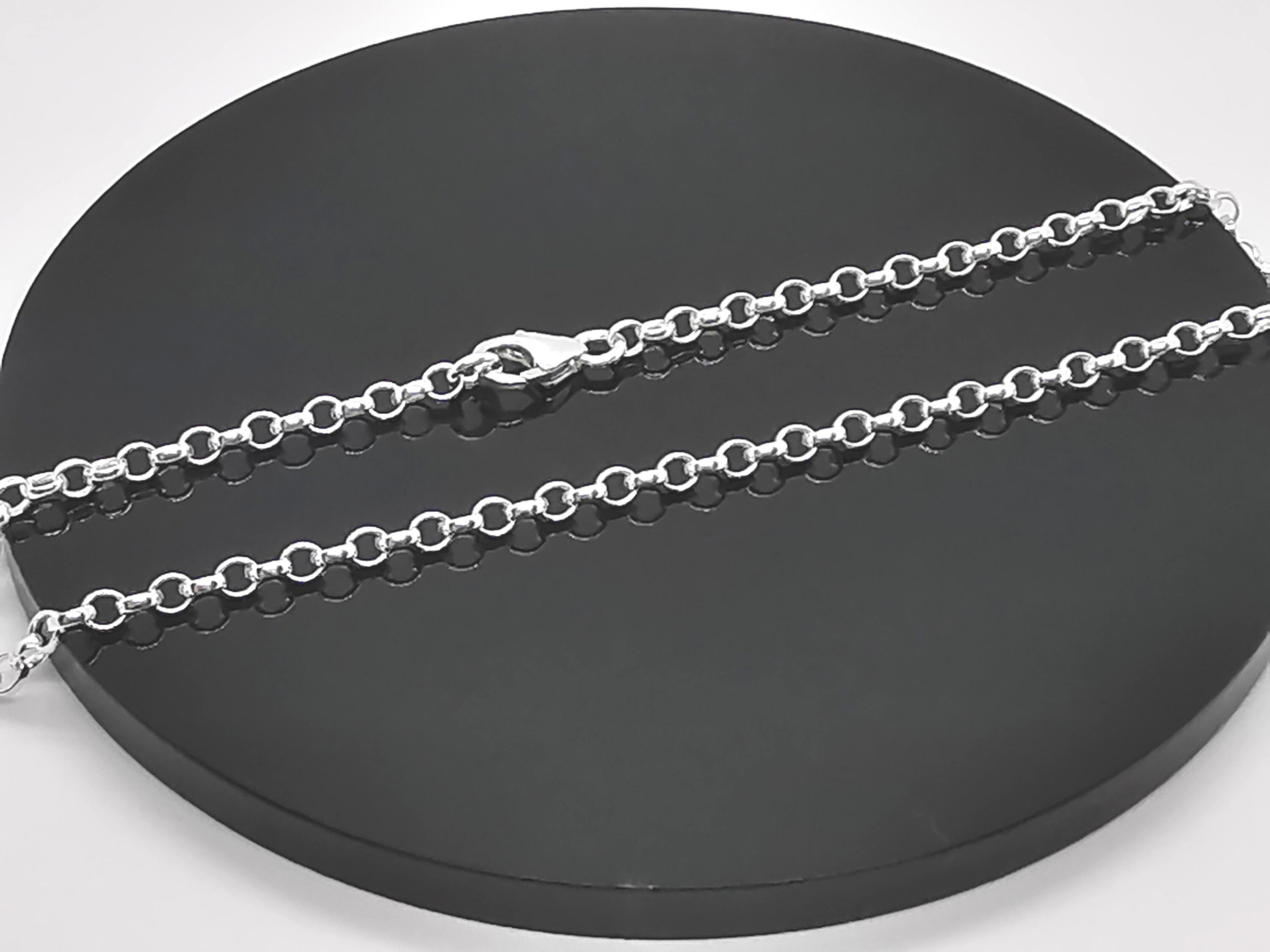 Catena 18 Pollici Calibro 2 Mm Stile Belcher In Argento Sterling - Foto 3