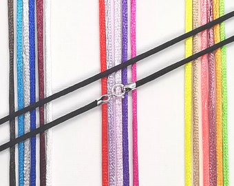 2mm Silk Style Cord Necklace: Sterling Silver Clasp, Made To Order