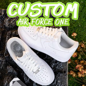 Custom Air Force One Hand Painted Air Force 1 Custom Design Sneakers Personalized Shoes Matching Colours Patterns Logo Design Sneakers Gifts