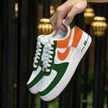 Custom Orange Gradient Air Force 1 Hand Painted Green Shoes Green And Orange AF1 Sneakers Personalised Orange Sneakers Christmas Gifts product logo