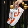 Custom Orange Air Force 1 Hand Painted White Orange Shoes Custom Color Block AF1 Sneakers Personalized AF1 Custom Team Shoes Birthday Gifts product logo