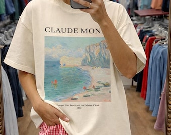 Claude Monet Shirt, Monet Art Print T-Shirt, Vintage Art Graphic Tee Womens, Watercolor Graphic Tshirt Artsy Summer Tee Comfort Colors