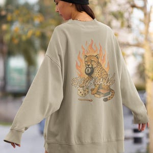 Stay Wild Sweatshirt - Traditional Tattoo Graphic Crewneck Womens Grunge Style Sweat Shirts Yallternative Aesthetic Streetwear Gift image 4