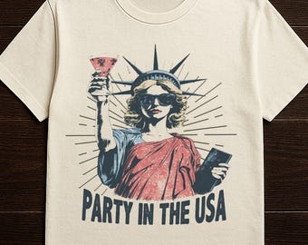 Camiseta de fiesta en EE. UU., camiseta estilo vintage del 4 de julio, camiseta patriótica retro del 4 de julio para mujer, camiseta de la Estatua de la Libertad, camiseta de la Independencia