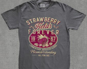 Koszulka Strawberry Fields Rock Band Comfort Colors, koszulki Old School Band