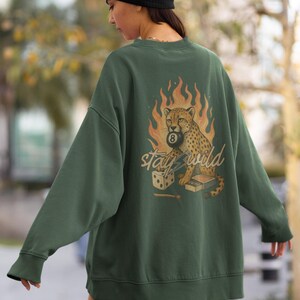 Stay Wild Sweatshirt - Traditional Tattoo Graphic Crewneck Womens Grunge Style Sweat Shirts Yallternative Aesthetic Streetwear Gift image 6